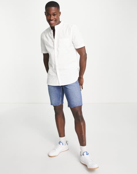 French Connection short sleeve henley shirt in white - view 1