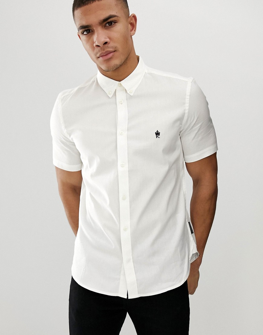 French Connection short sleeve oxford shirt-White