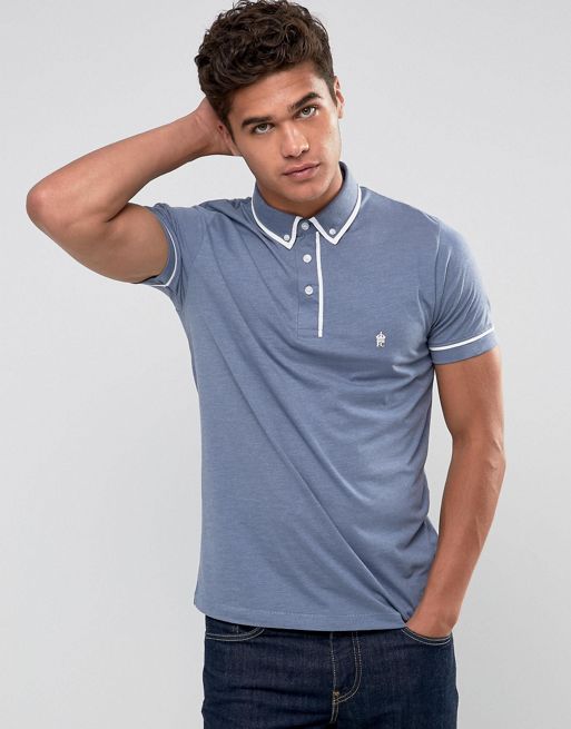 French Connection Short Sleeve Piping Polo Shirt | ASOS