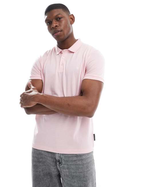 French Connection short sleeve polo shirt in pink