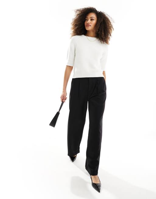 French Connection short sleeve sweater in white, 4 of 4
