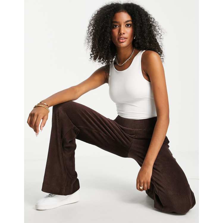 Flared best sale velour tracksuit