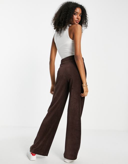 French Connection Shula velour tracksuit flare trousers in