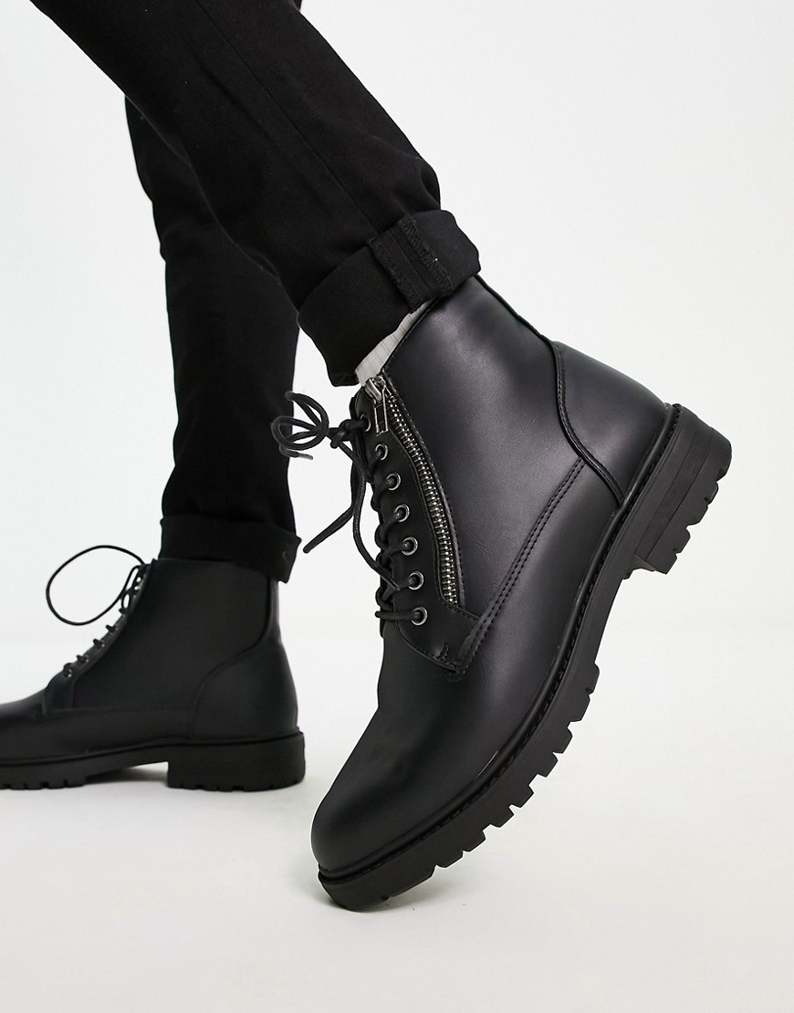 French Connection Side Zip Boots In Black