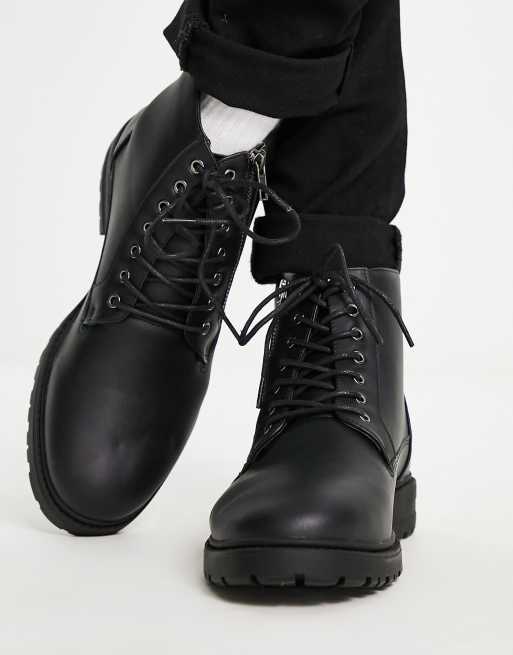 Black side zip clearance boots