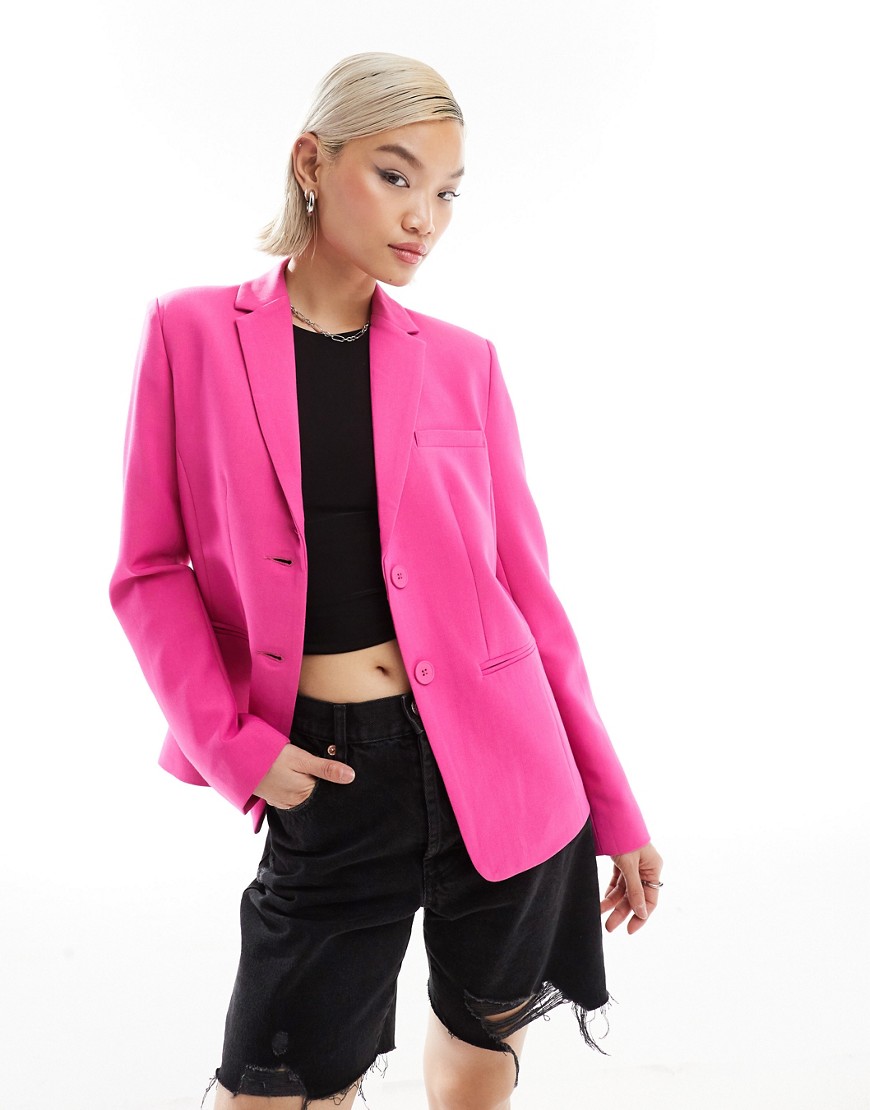 French Connection single breasted tailored blazer co-ord in pink