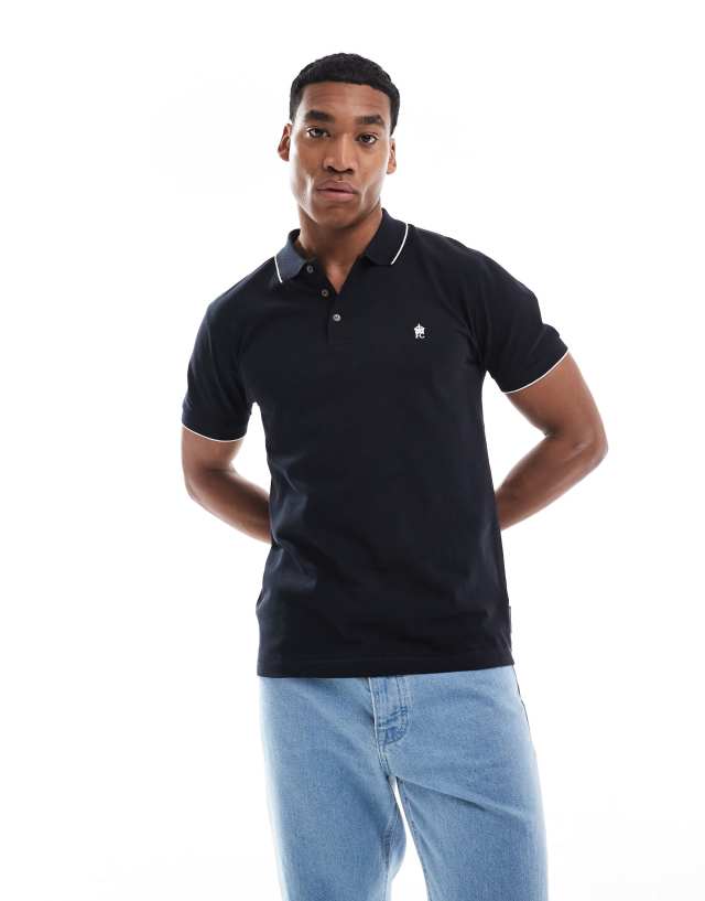 French Connection Mens - French Connection single tipped polo in navy