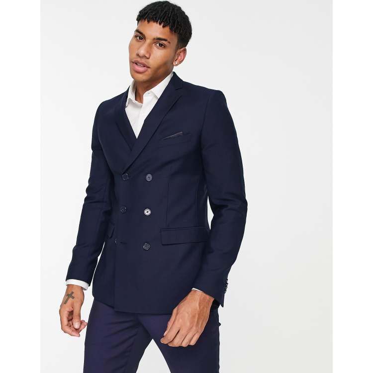 French Connection skinny fit double breasted suit jacket | ASOS