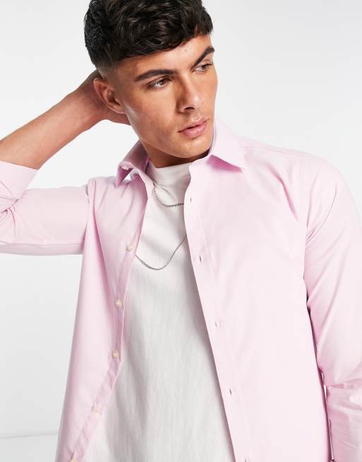 Dusty pink hot sale mens dress shirt