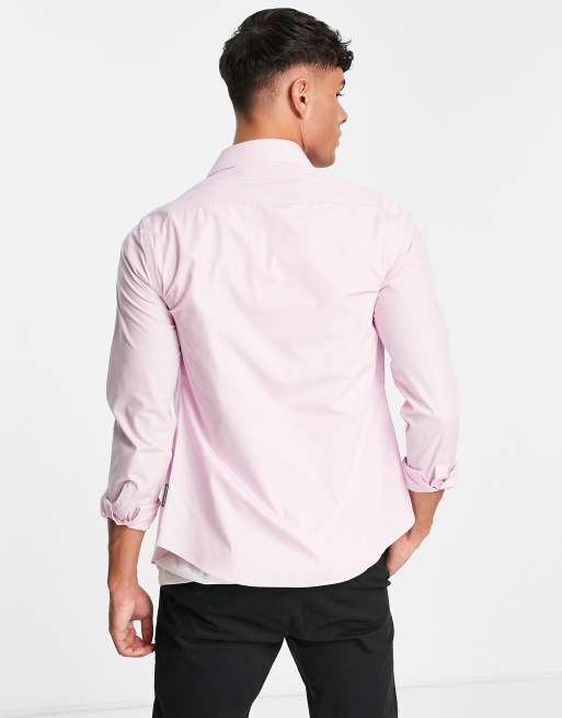 French Connection skinny fit formal shirt in dusty pink