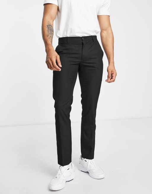 Mens skinny best sale fit formal trousers