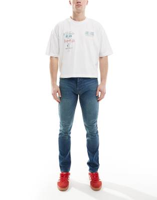 French Connection skinny fit jeans in mid blue