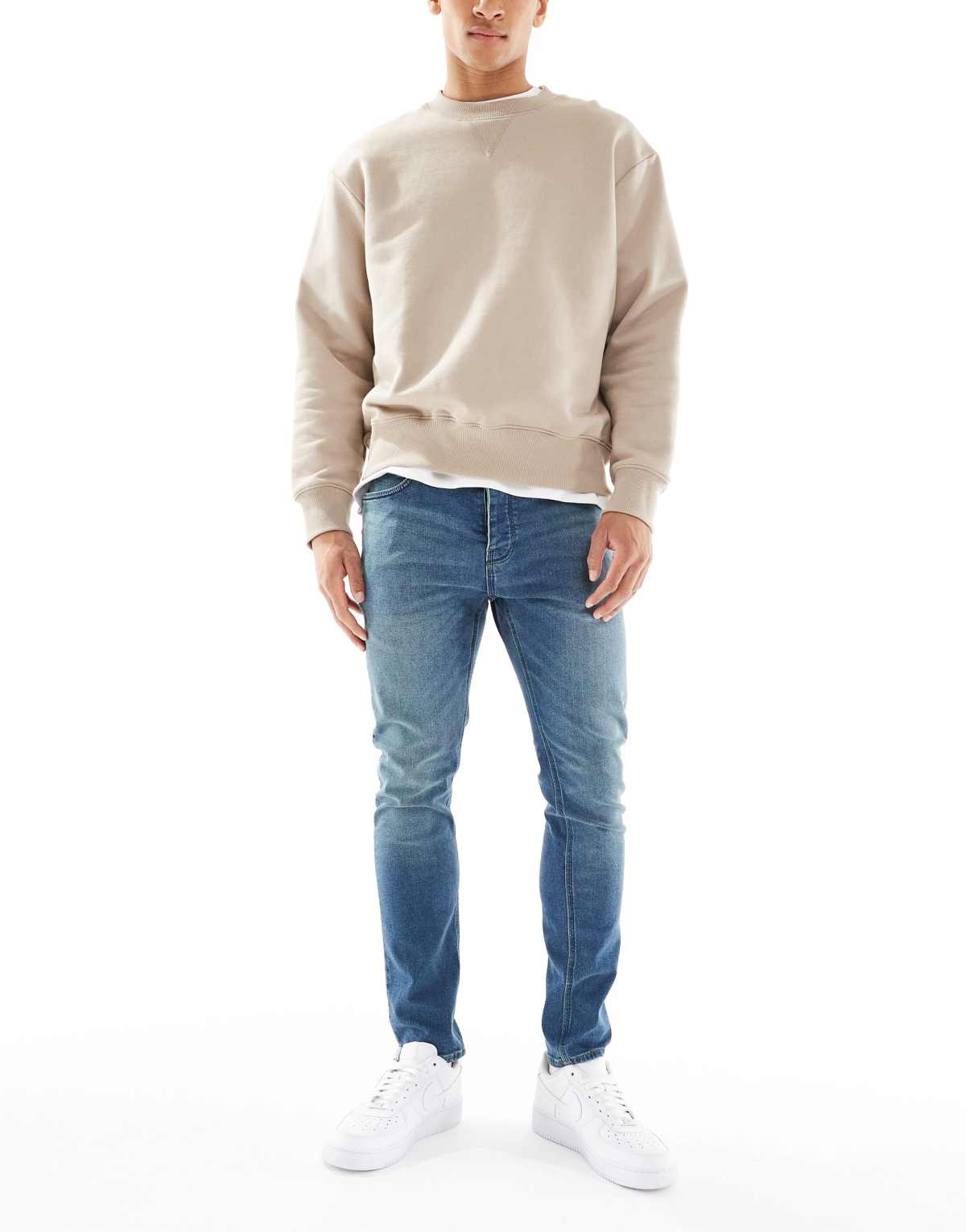French Connection skinny fit jeans in mid blue