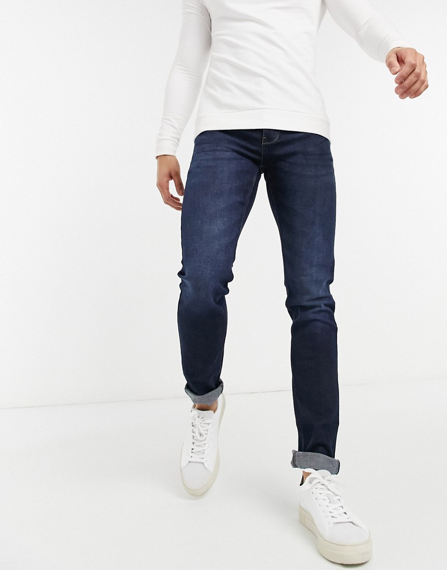 French Connection Skinny Fit Mid Wash Jeans-blues
