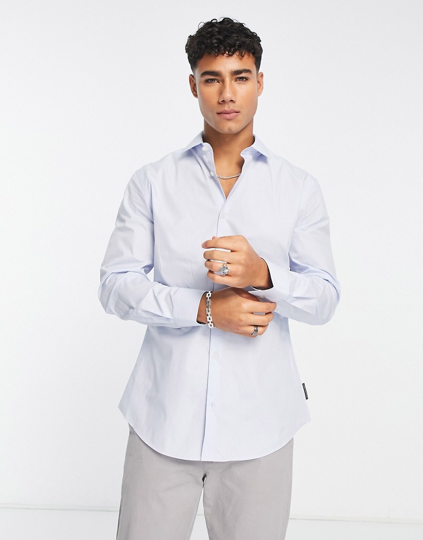French Connection Skinny Shirt In Light Blue