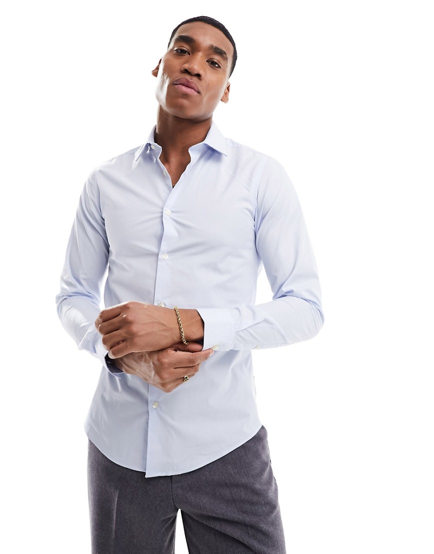 French Connection skinny smart shirt in light blue