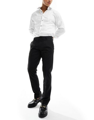 French Connection skinny smart trouser in black - ASOS Price Checker