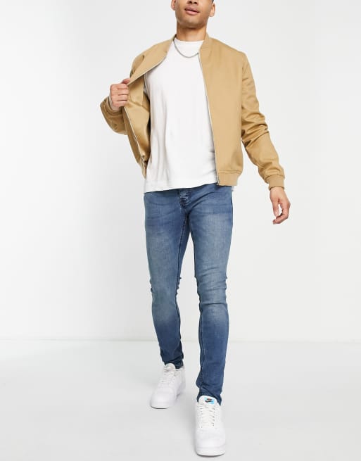 French Connection skinny stretch jeans in mid blue
