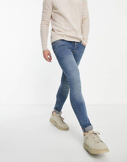 French Connection skinny stretch jeans in mid blue