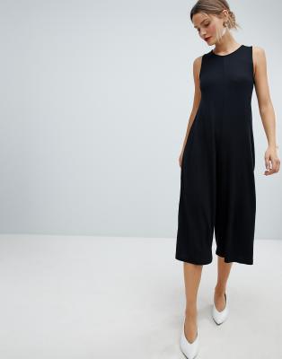 sleeveless culotte jumpsuit