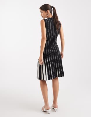 french connection black pleated dress French Connection Black Pleated Dress