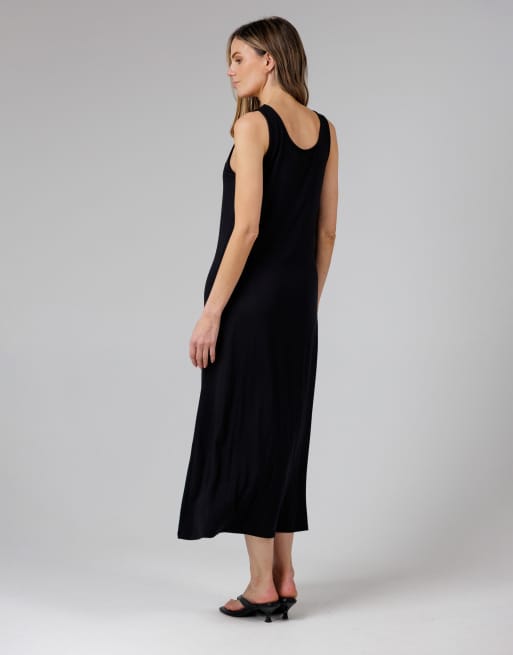 French Connection Sleeveless scoop neck flowy maxi dress in black, 2 of 4