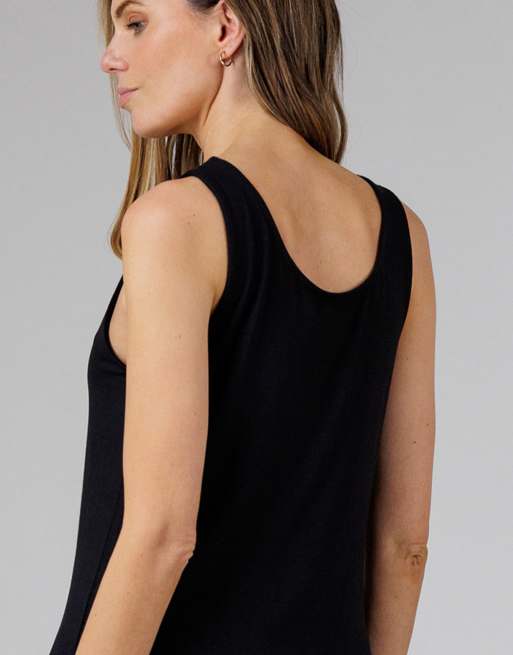 French Connection Sleeveless scoop neck flowy maxi dress in black, 3 of 4