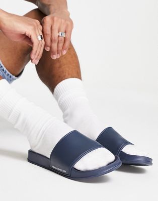 French Connection sliders in navy