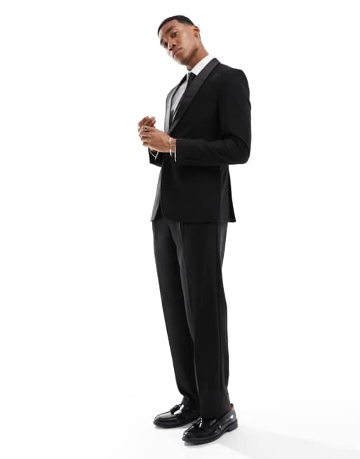 French Connection slim fit dinner suit jacket in black, 2 of 5