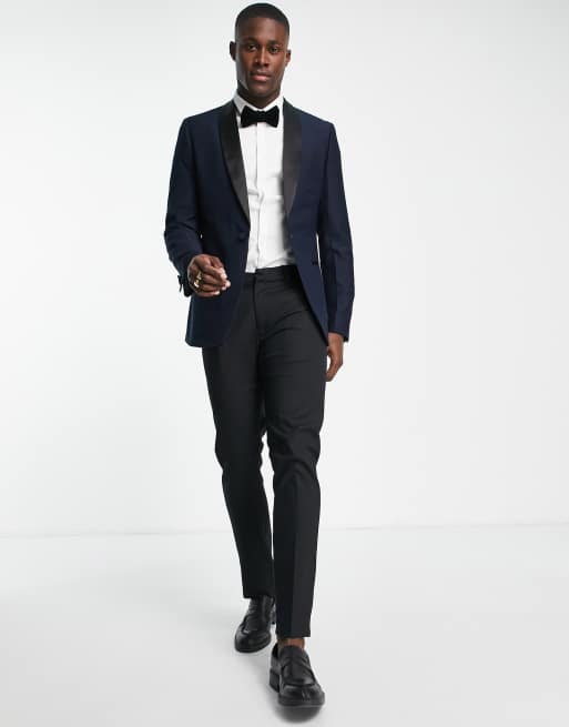 French Connection slim fit dinner suit jacket in navy