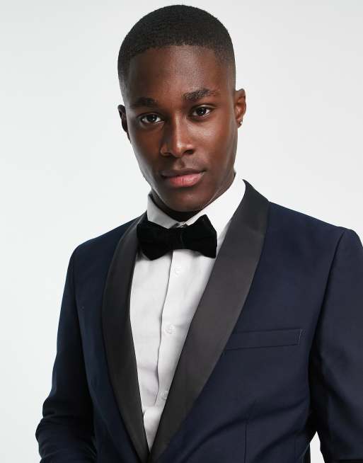 French Connection slim fit dinner suit jacket in navy ASOS