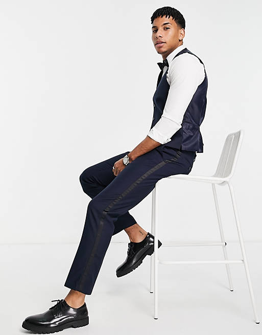 French Connection slim fit dinner suit trousers