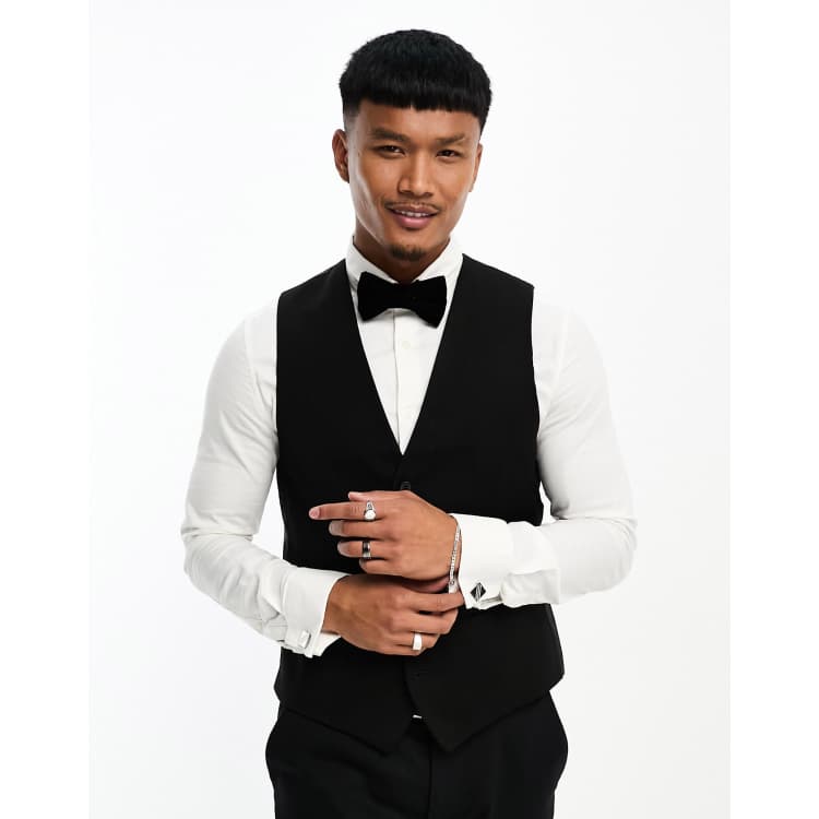 Black suit outlet and waistcoat