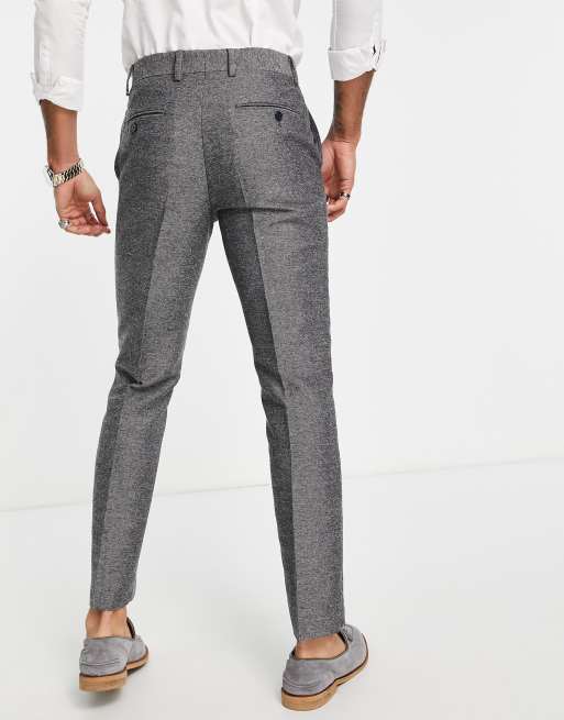 French Connection slim fit herringbone suit trousers, 2 of 4