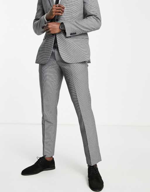 French Connection slim fit houndstooth check suit pants