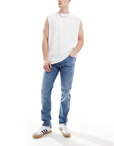 French Connection - Slim fit-jeans i mellemblå - view 1