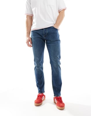 French Connection slim fit jeans in dark blue wash