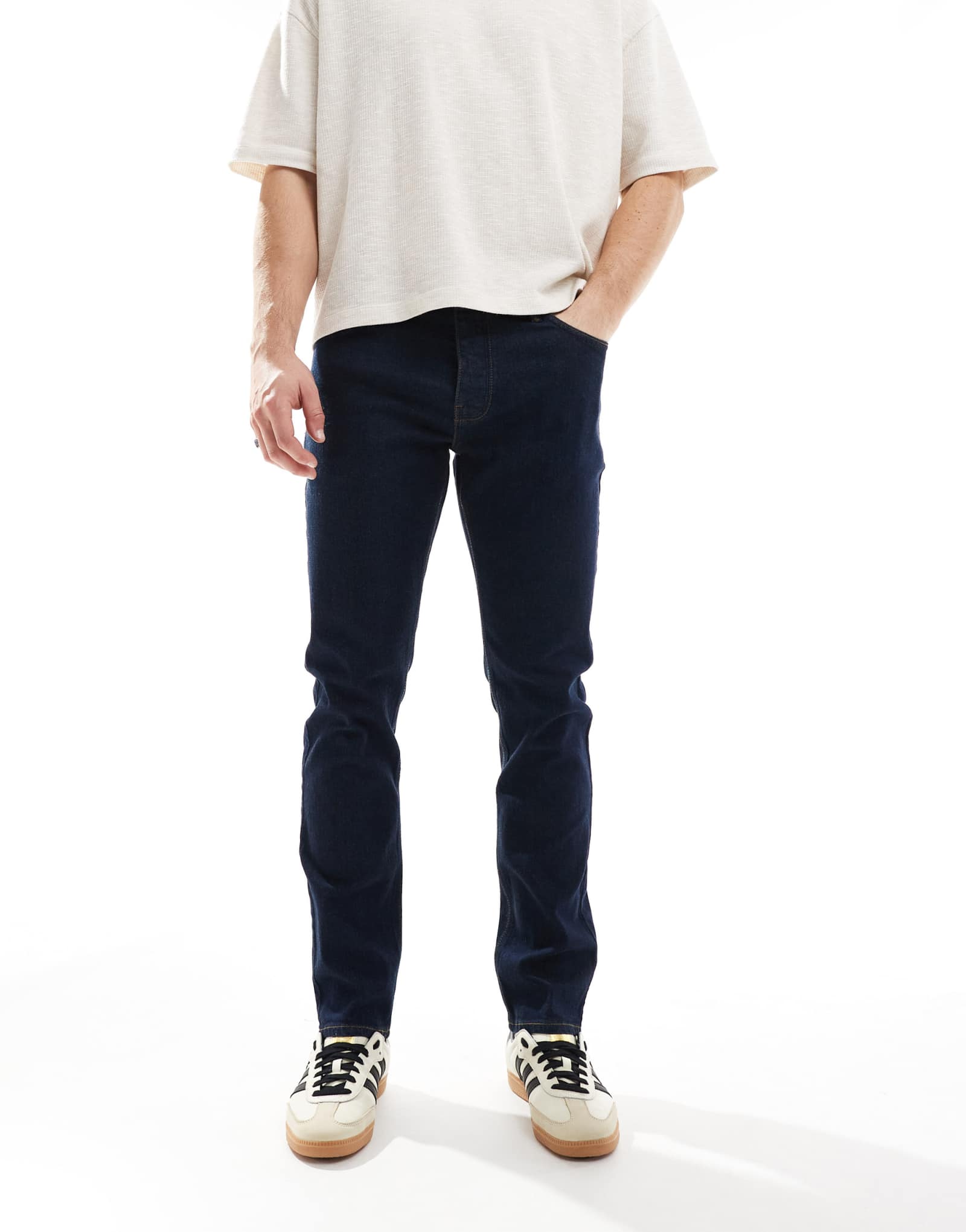 Джинсы French Connection slim fit темно-синего цвета