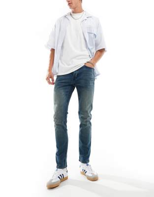 French Connection Mens French Connection slim fit jeans in indigo-Blue