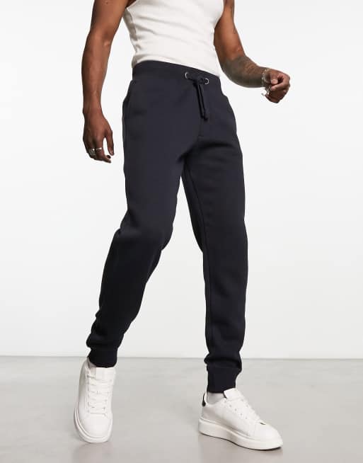 Men's Slim Fits Jogging Bottom Sweatpants Fleece Ribbed Cuffed