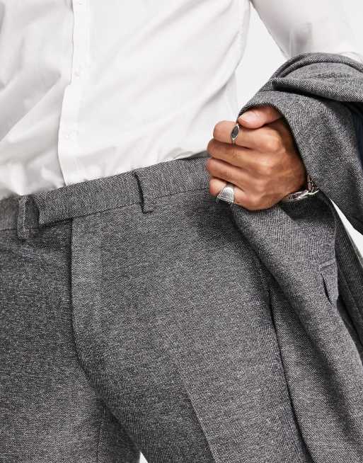 French Connection - Slim fit pantalon met visgraatmotief, 4 van 4