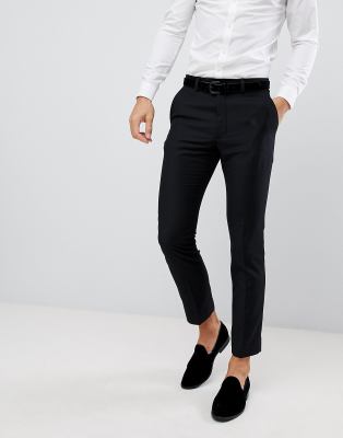 black tuxedo pants slim fit