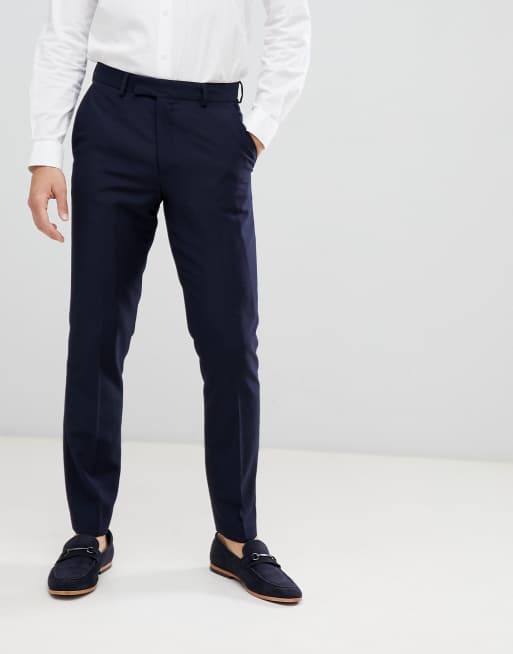 French Connection Slim Fit Peak Collar Navy Tuxedo, 3 of 4