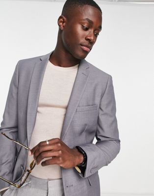 French Connection slim fit plain suit jacket in grey - ASOS Price Checker