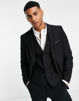 inexpensive black suit