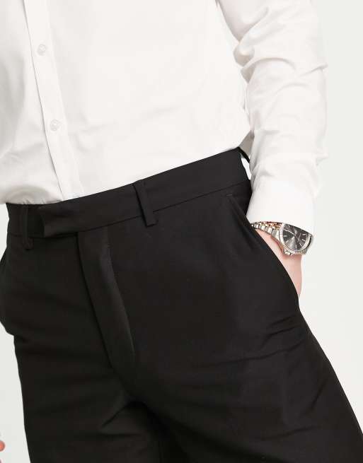 black corset belt with simple white shirt and black business pants