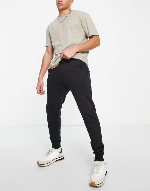 French Connection slim fit tricot sweatpants in black