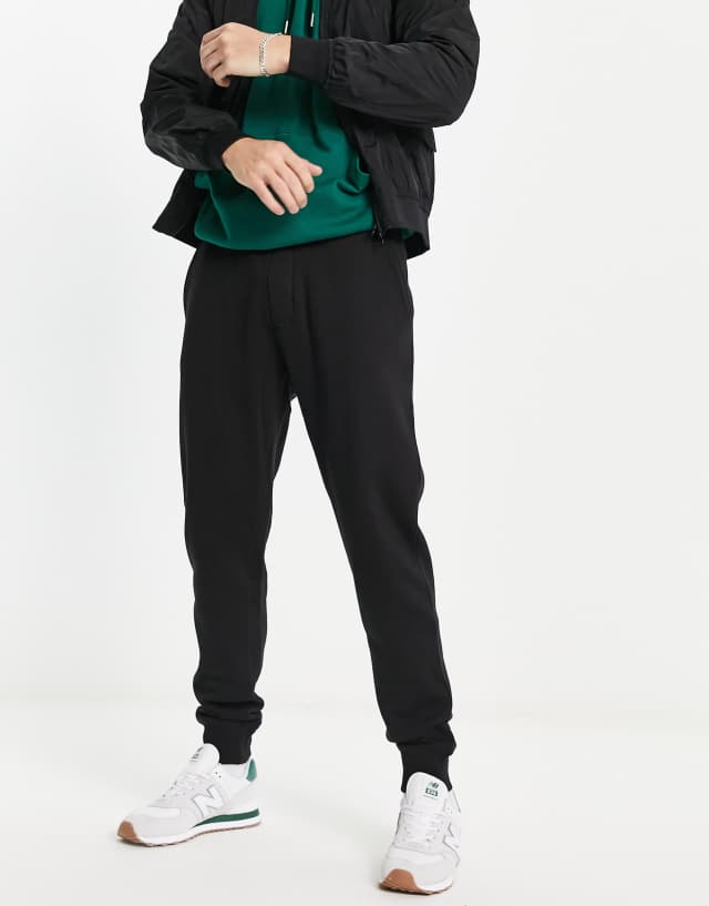 French Connection slim fit sweatpants in black