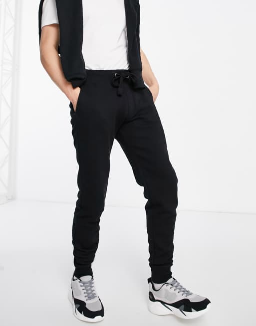 French Connection slim fit sweatpants in black