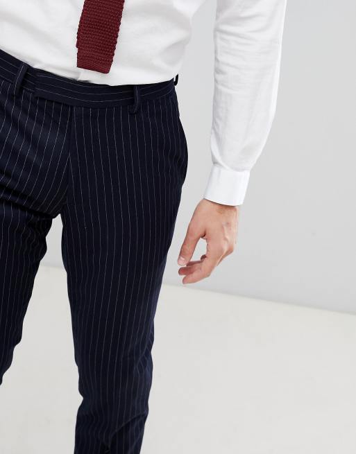 Mens pinstripe 2025 suit trousers